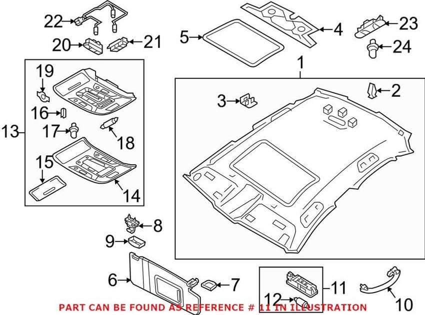 Audi Sun Visor Light 4H0947105C